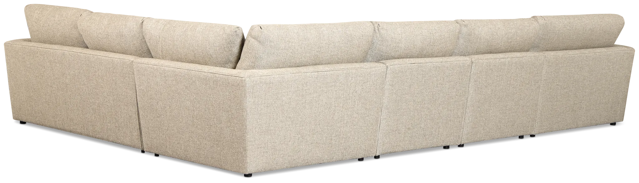 Maxwell Dark Gray Fabric Large Left Chaise Sectional