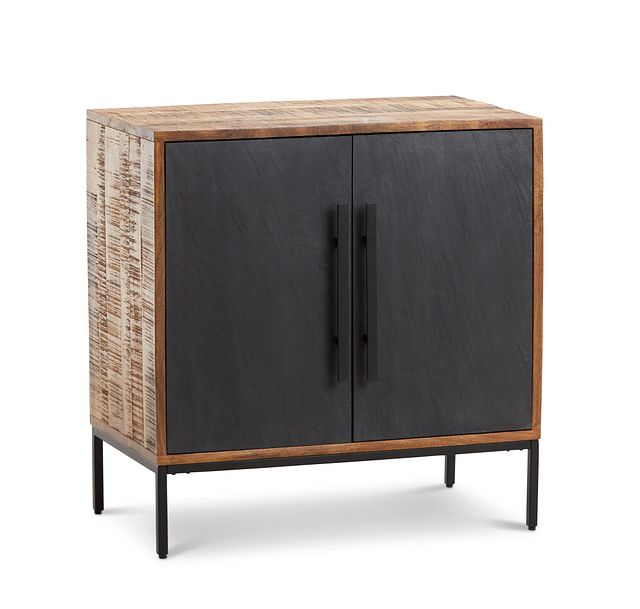 Zane Black Slate Two-door Cabinet