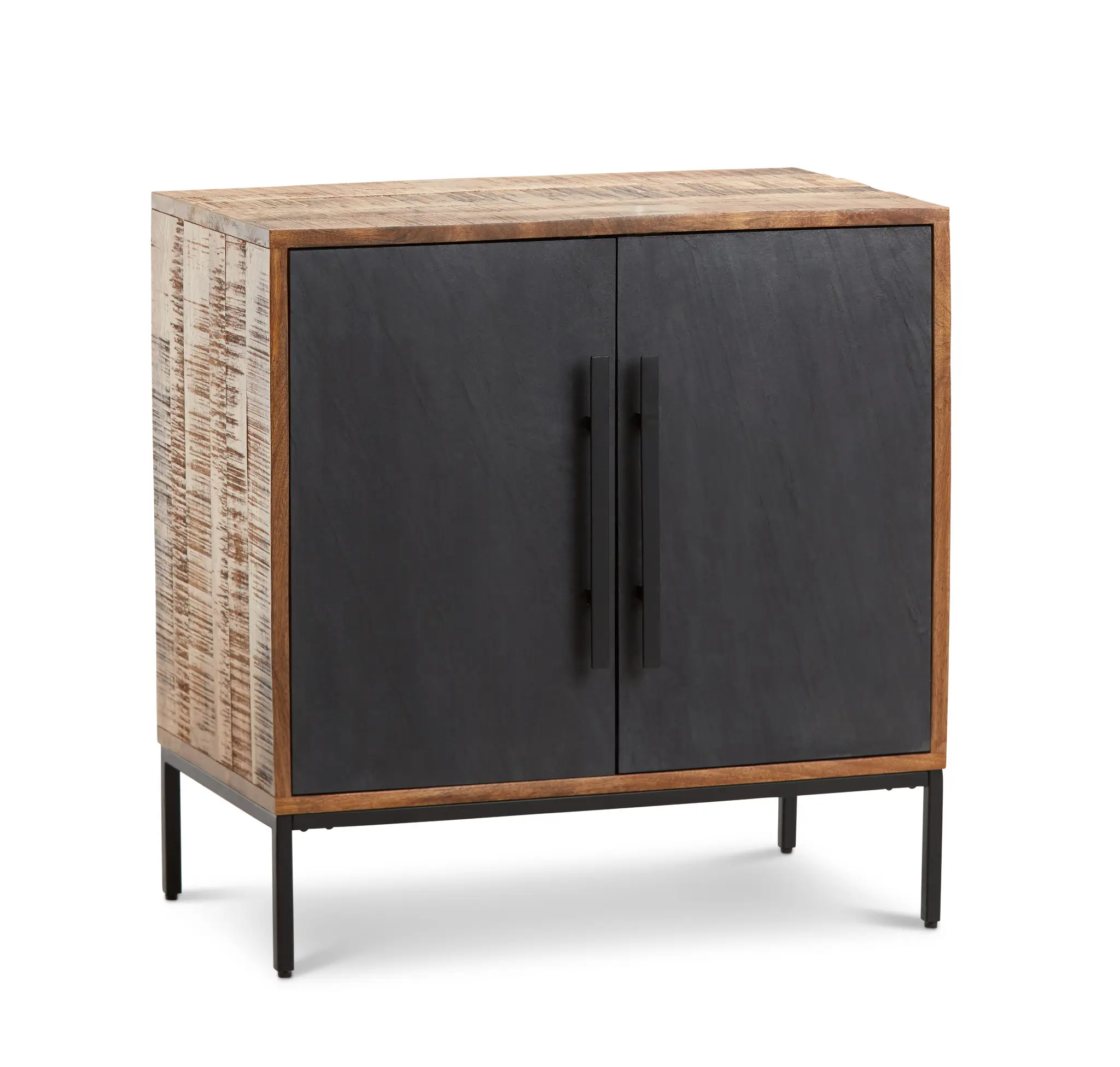 Zane Black Slate Two-door Cabinet Zane Black Slate Two-door Cabinet