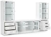 Newport White Medium Drawer Entertainment Wall