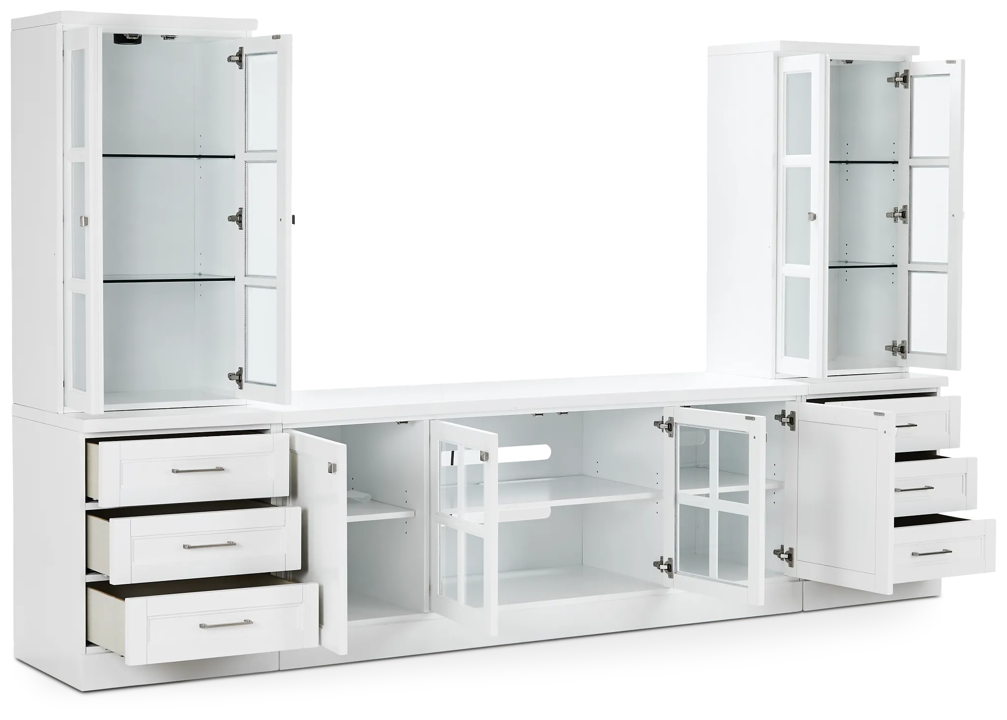 Newport White Medium Drawer Entertainment Wall