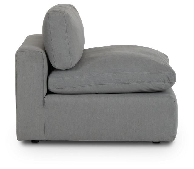 Grant Light Gray Fabric Armless Chair (2)