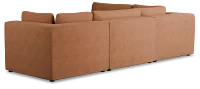 Destin Sutton Orange Fabric 4-piece Modular Sectional