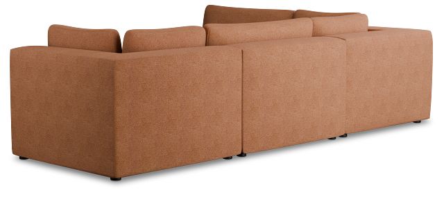 Destin Sutton Orange Fabric 4-piece Modular Sectional