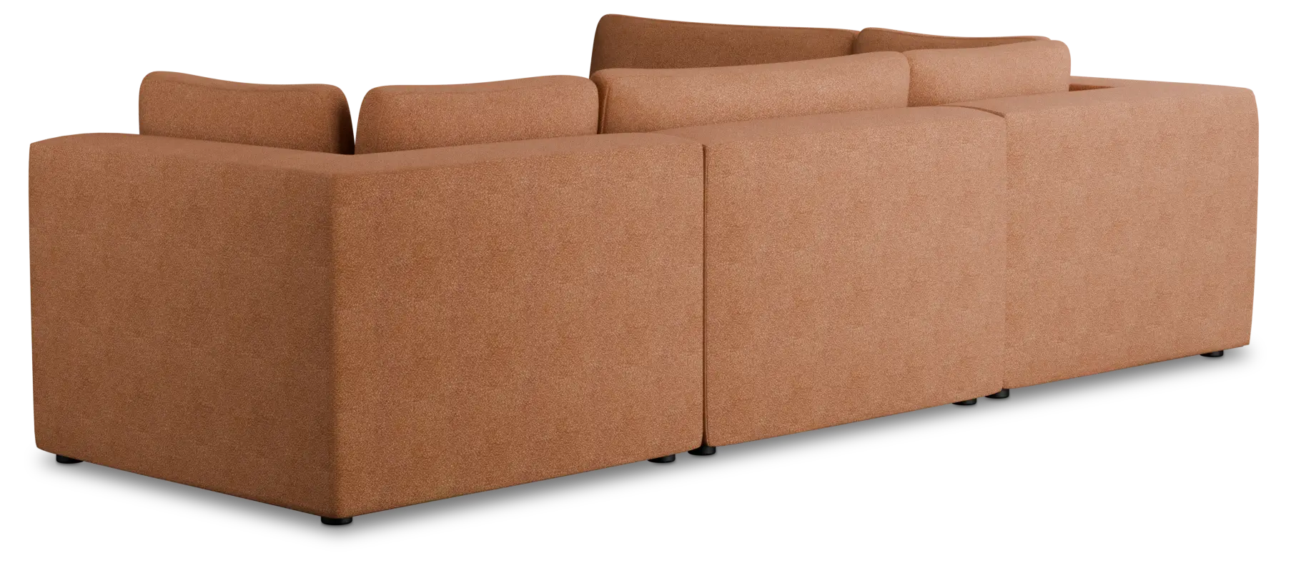 Destin Sutton Orange Fabric 4-piece Modular Sectional Destin Sutton Orange Fabric 4-piece Modular Sectional