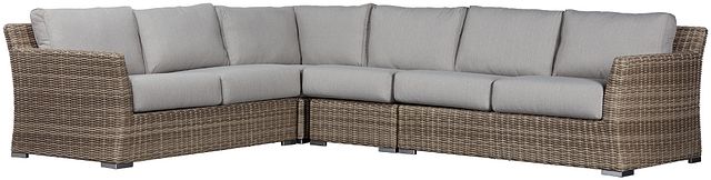 Raleigh Gray Woven Large Two-arm Sectional (0)