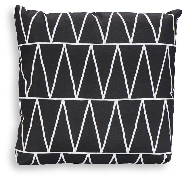 Terrain Black 20" Indoor/outdoor Accent Pillow
