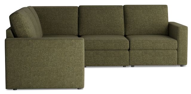 Citymod Green Fabric Small Two-arm Sectional