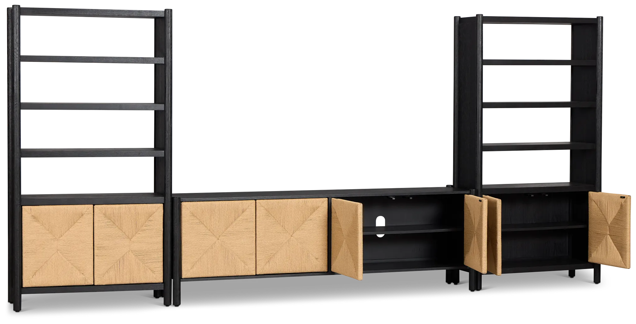 Santorini Black 84" Entertainment Wall
