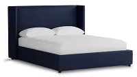 Captiva Joya Dark Blue 48" Upholstered Shelter Bed
