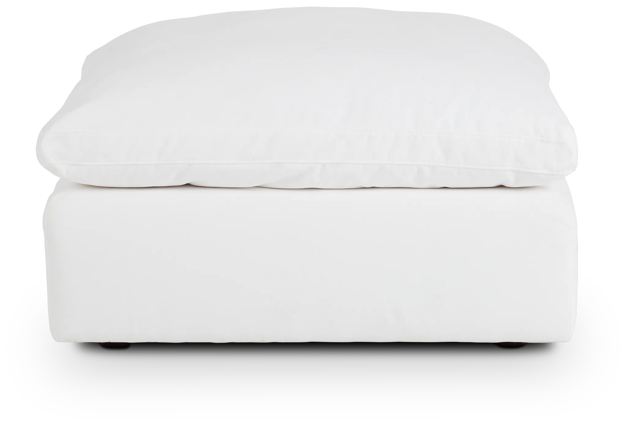 Grant White Fabric Ottoman