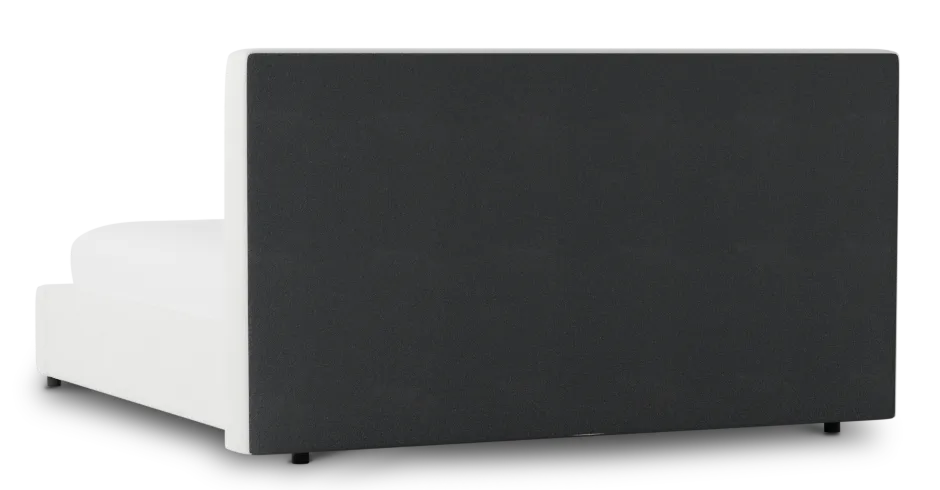 Grayton Sutton White 44" Upholstered Platform Bed