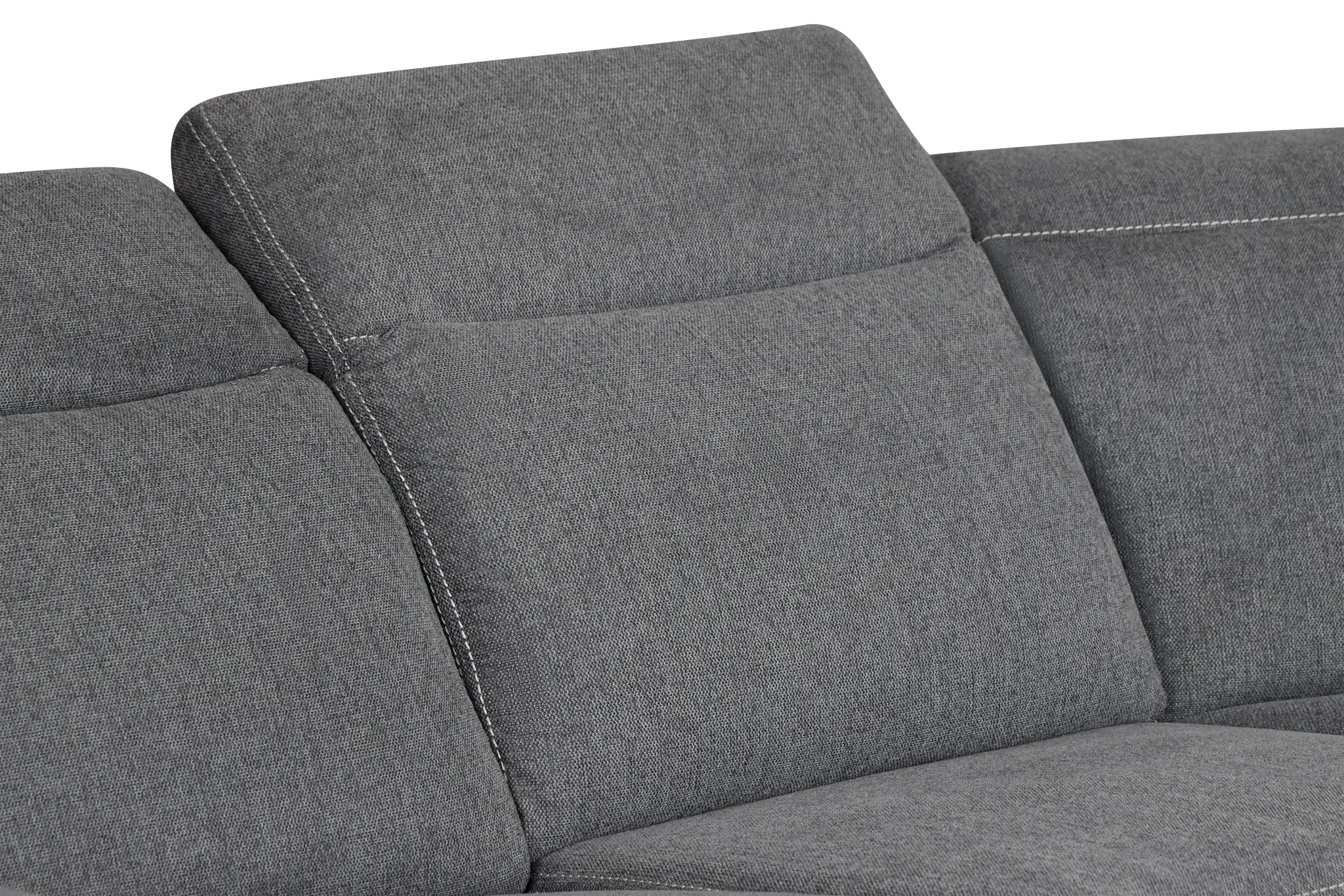 Callum Dark Gray Fabric Medium Dual Power 2-arm Reclining Sectional Callum Dark Gray Fabric Medium Dual Power 2-arm Reclining Sectional