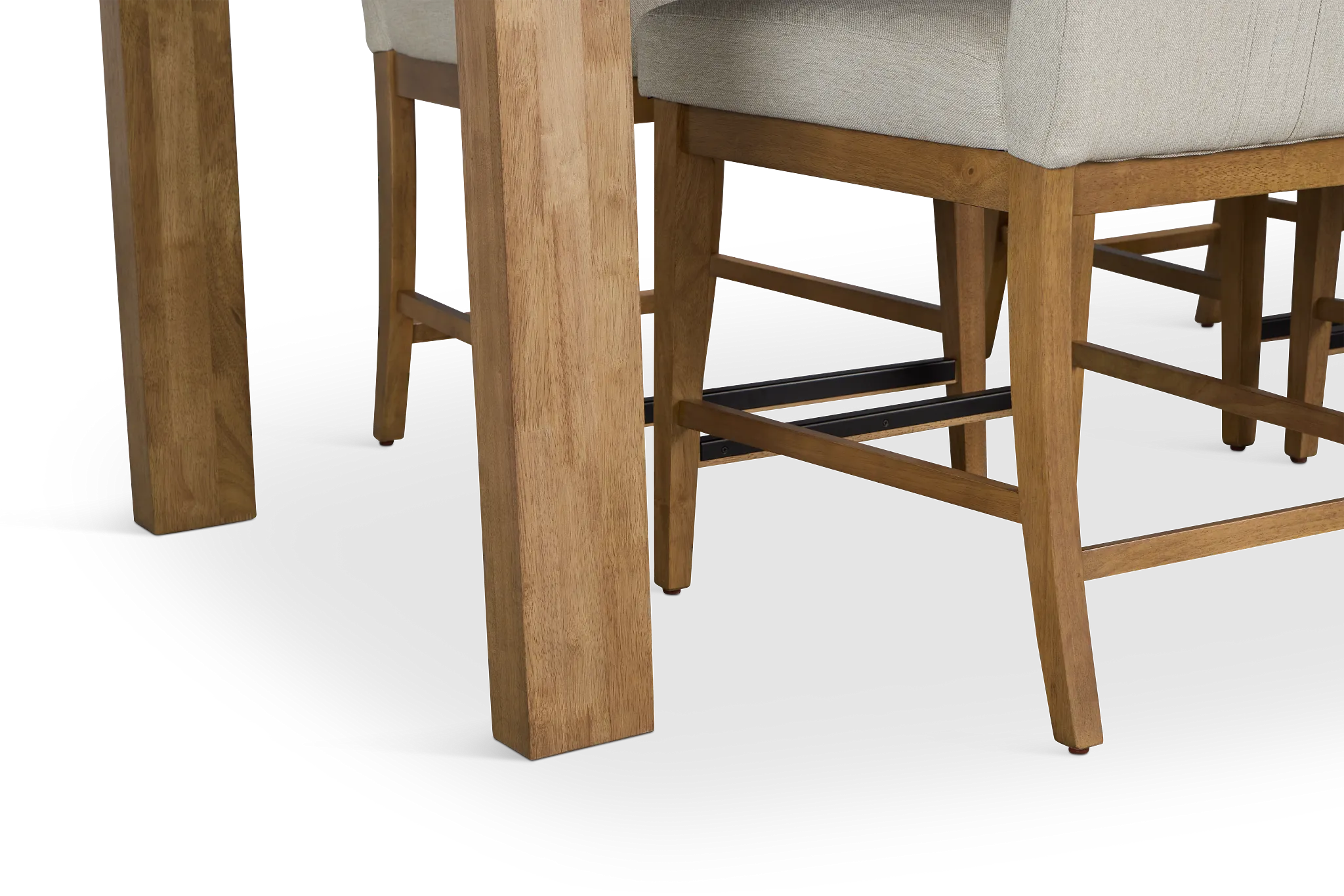 Tahoe Light Tone High Table & 4 Upholstered Barstools