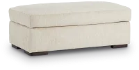 Alpha Beige Fabric Ottoman