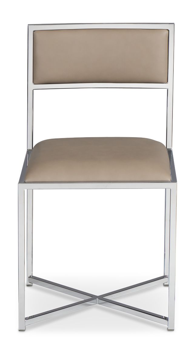 Amalfi Taupe Stnl Steel Side Chair