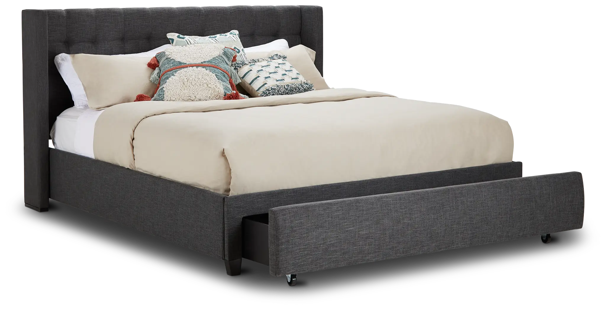 Chatham Dark Gray Low Platform Storage Bed Chatham Dark Gray Low Platform Storage Bed