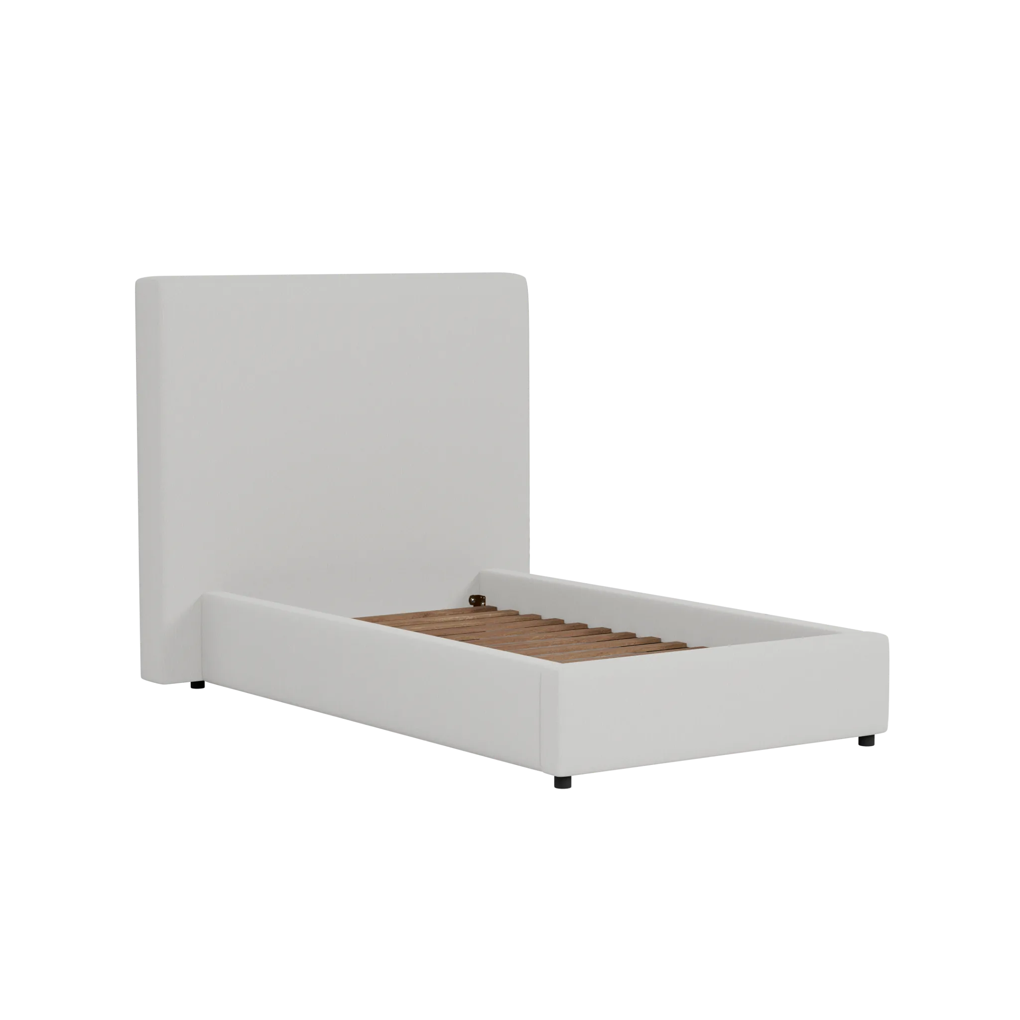 Grayton Delray Pewter 54" Upholstered Platform Bed