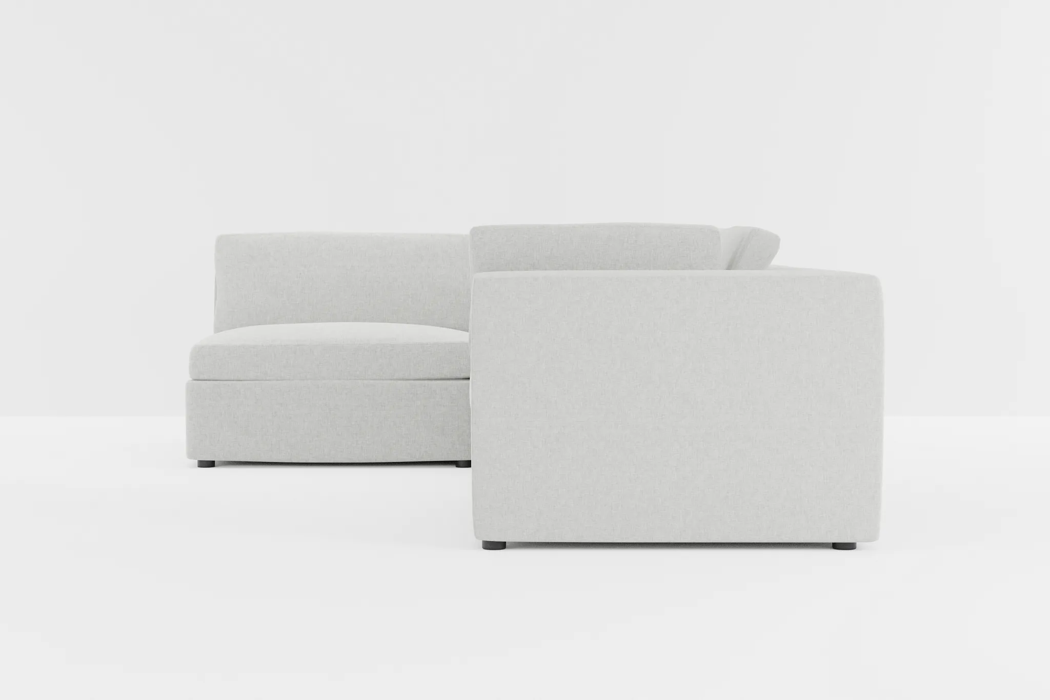 Destin Delray Pewter Fabric 4-piece Modular Sectional