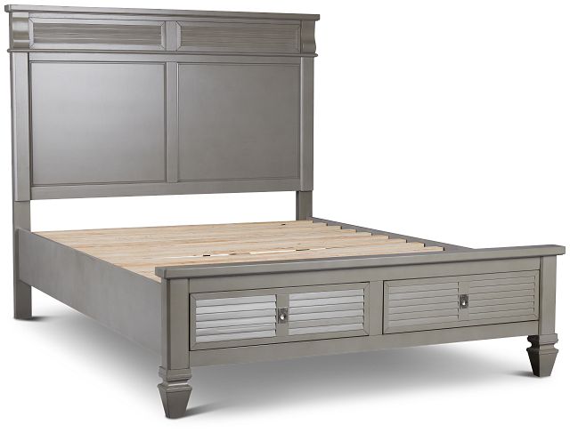 Marina Gray Panel Storage Bed