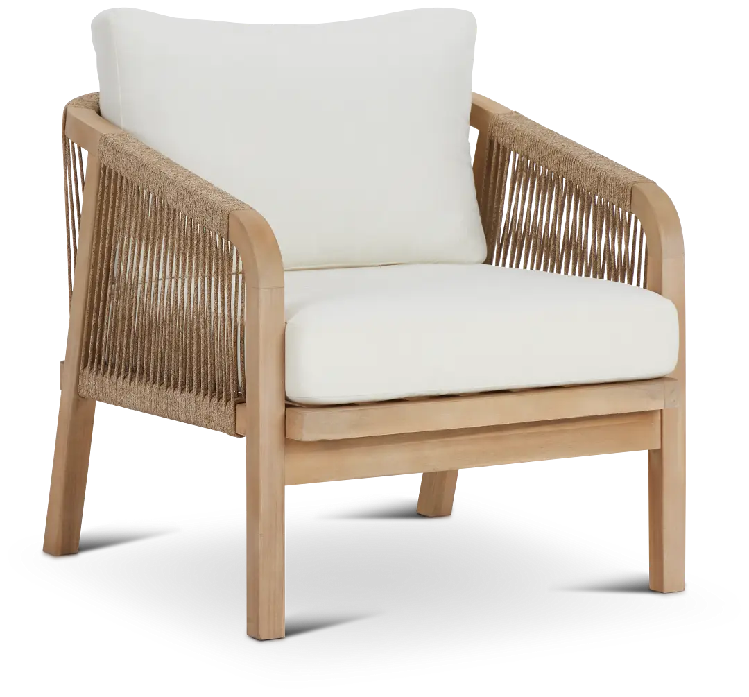 Lucia Light Tone Chair With White Cushion Lucia Light Tone Chair With White Cushion