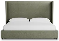 Captiva Sutton Green 60" Upholstered Shelter Bed