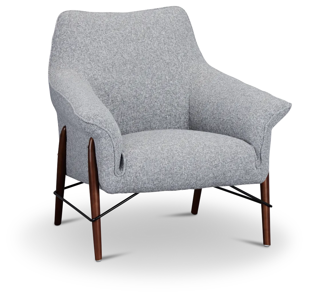 Nathan Dark Gray Fabric Accent Chair
