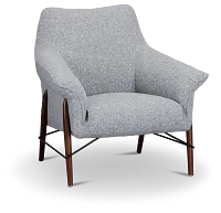 Nathan Dark Gray Fabric Accent Chair
