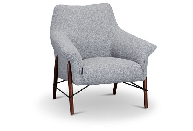 Nathan Dark Gray Fabric Accent Chair