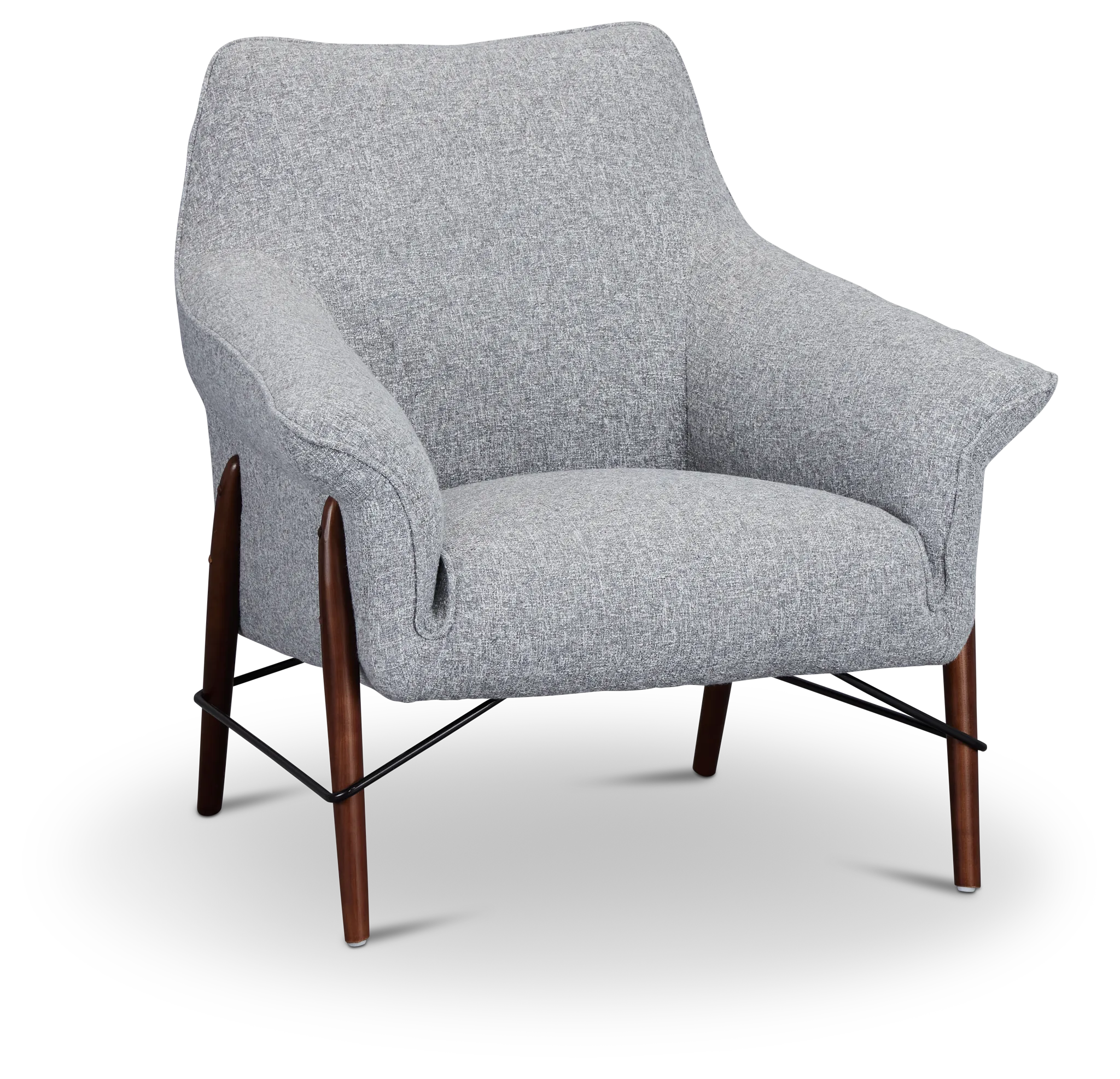 Nathan Dark Gray Fabric Accent Chair
