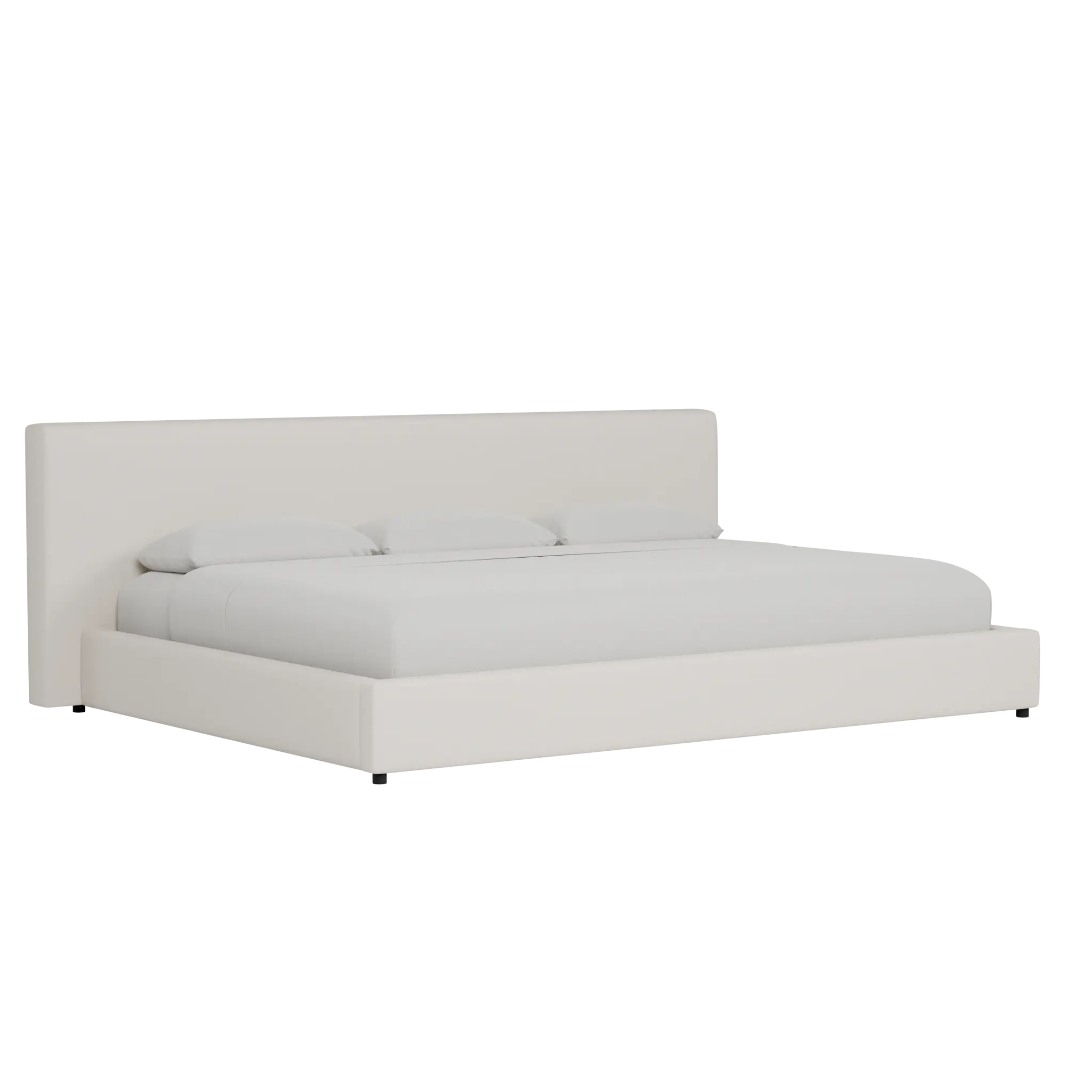 Grayton Merino Light Beige 44" Upholstered Platform Bed Grayton Merino Light Beige 44" Upholstered Platform Bed