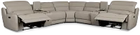 Jett Gray Micro Large Dual Power Reclining Two-arm Sectional