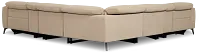 Reyna Beige Micro Large Dual Power Reclining Two-arm Sectional
