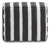 Nico Black Stripe Indoor/outdoor Accent Ottoman