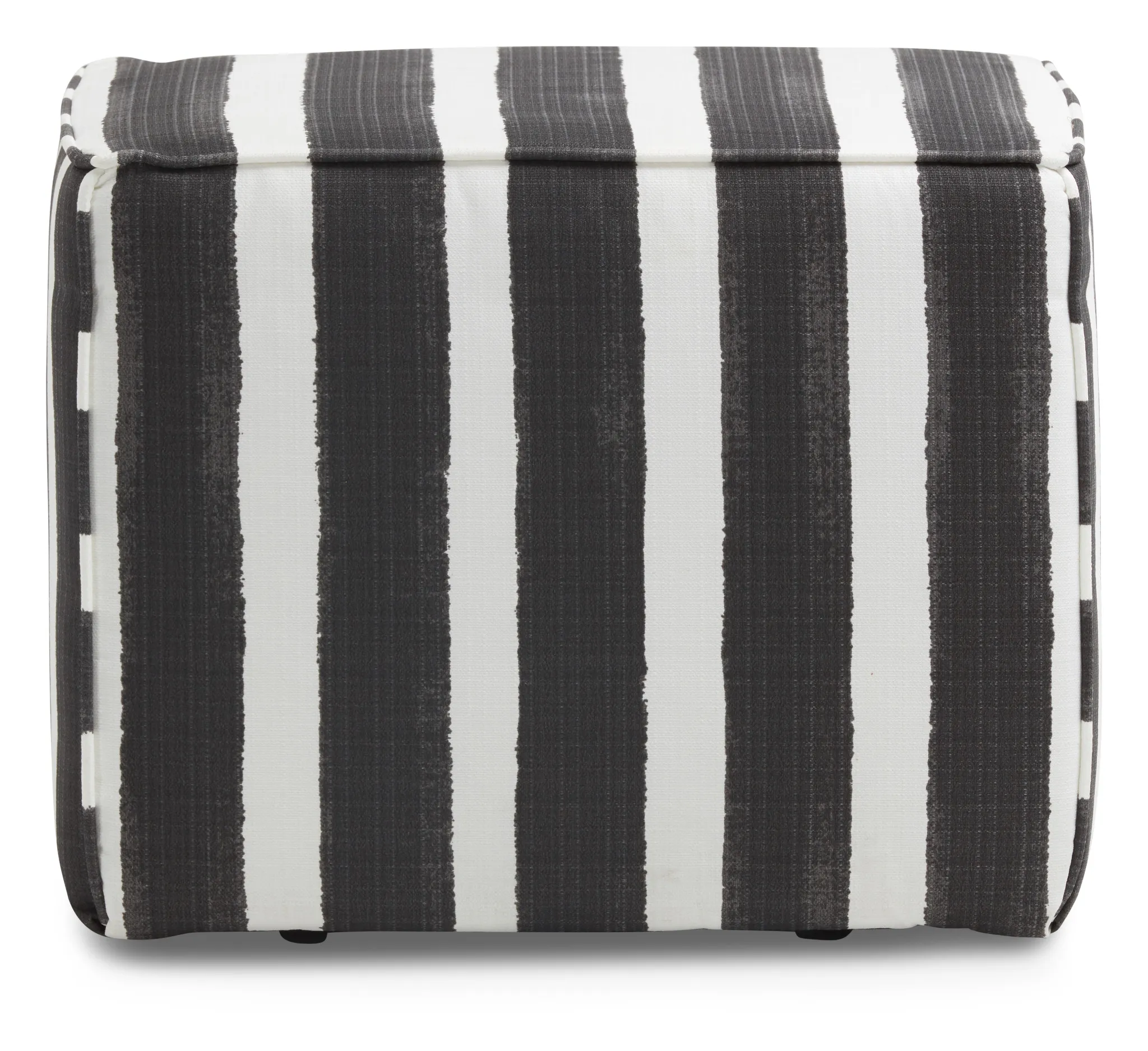 Nico Black Stripe Indoor/outdoor Accent Ottoman