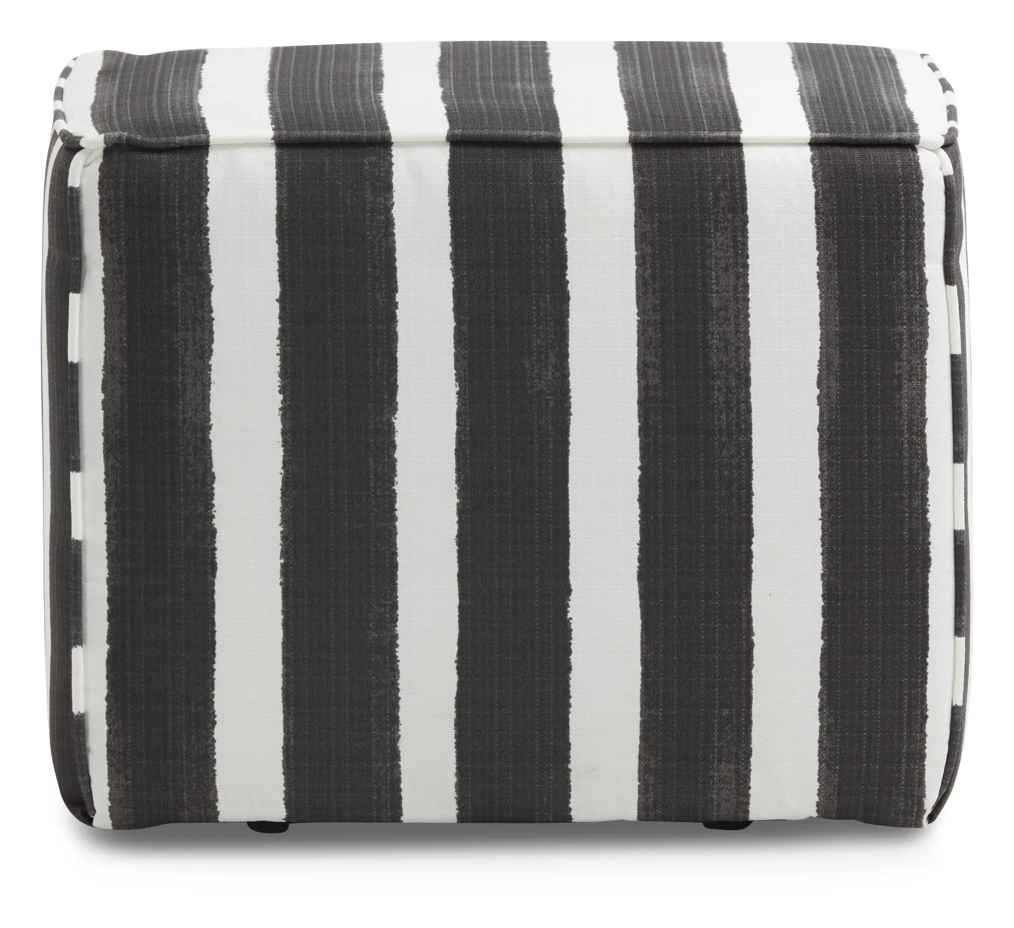 Nico Black Stripe Indoor/outdoor Accent Ottoman Nico Black Stripe Indoor/outdoor Accent Ottoman