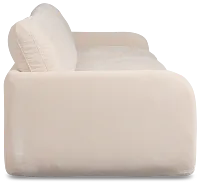 Jules Ivory Velvet 3 Piece Modular Sofa