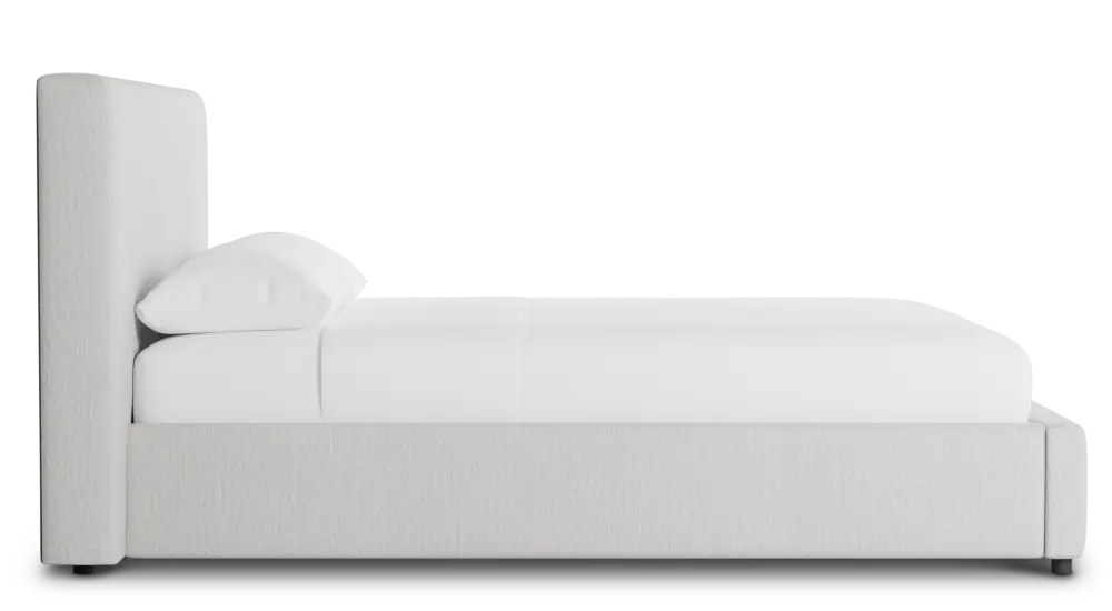 Grayton Delray Pewter 44" Upholstered Platform Bed Grayton Delray Pewter 44" Upholstered Platform Bed