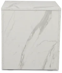 Modena White Square End Table