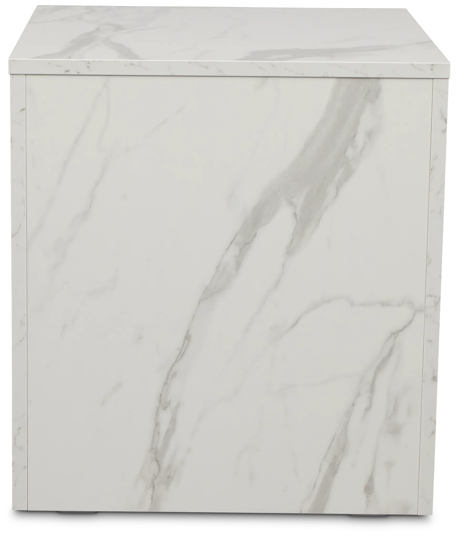 Modena White Square End Table