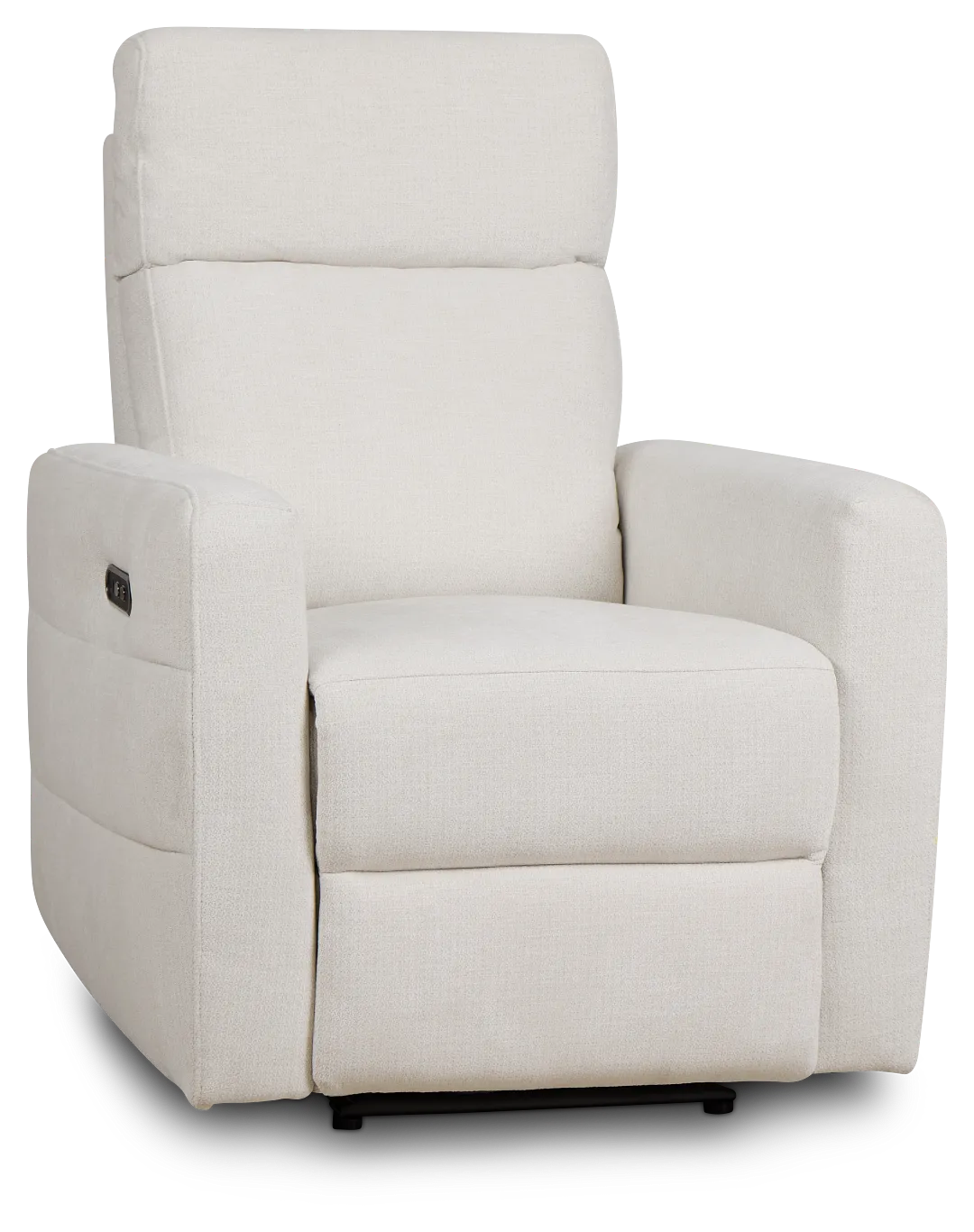Rae White Fabric Power Recliner