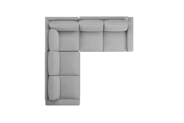 Edgewater Suave Gray Small Two-arm Sectional