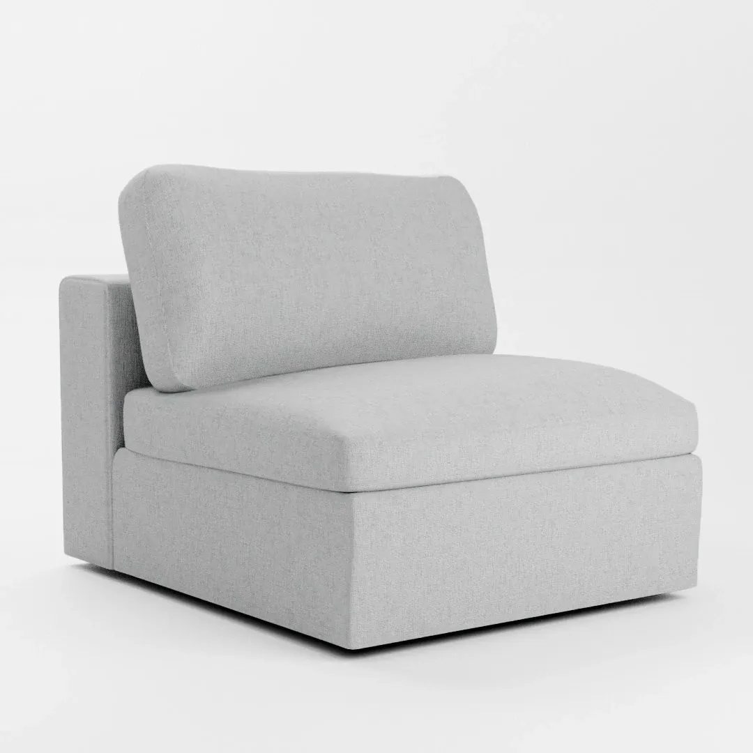 Destin Delray Light Gray Fabric Swivel Chair