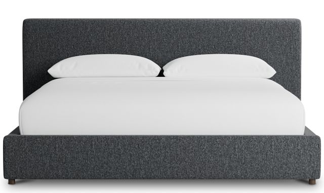 Grayton Delray Dark Gray 44" Upholstered Platform Bed
