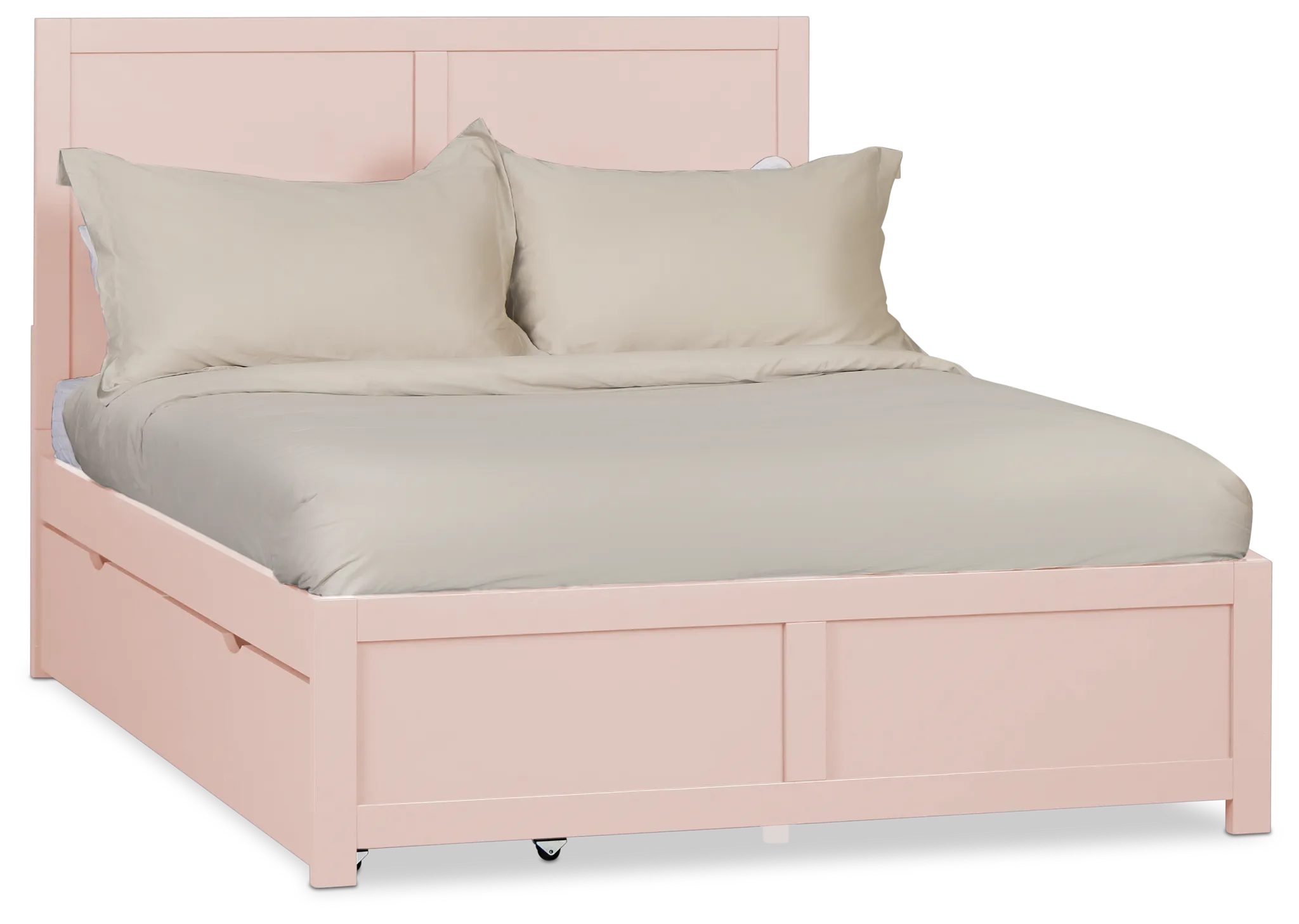 Charleston Pink Panel Bed With 2 Storage Drawers