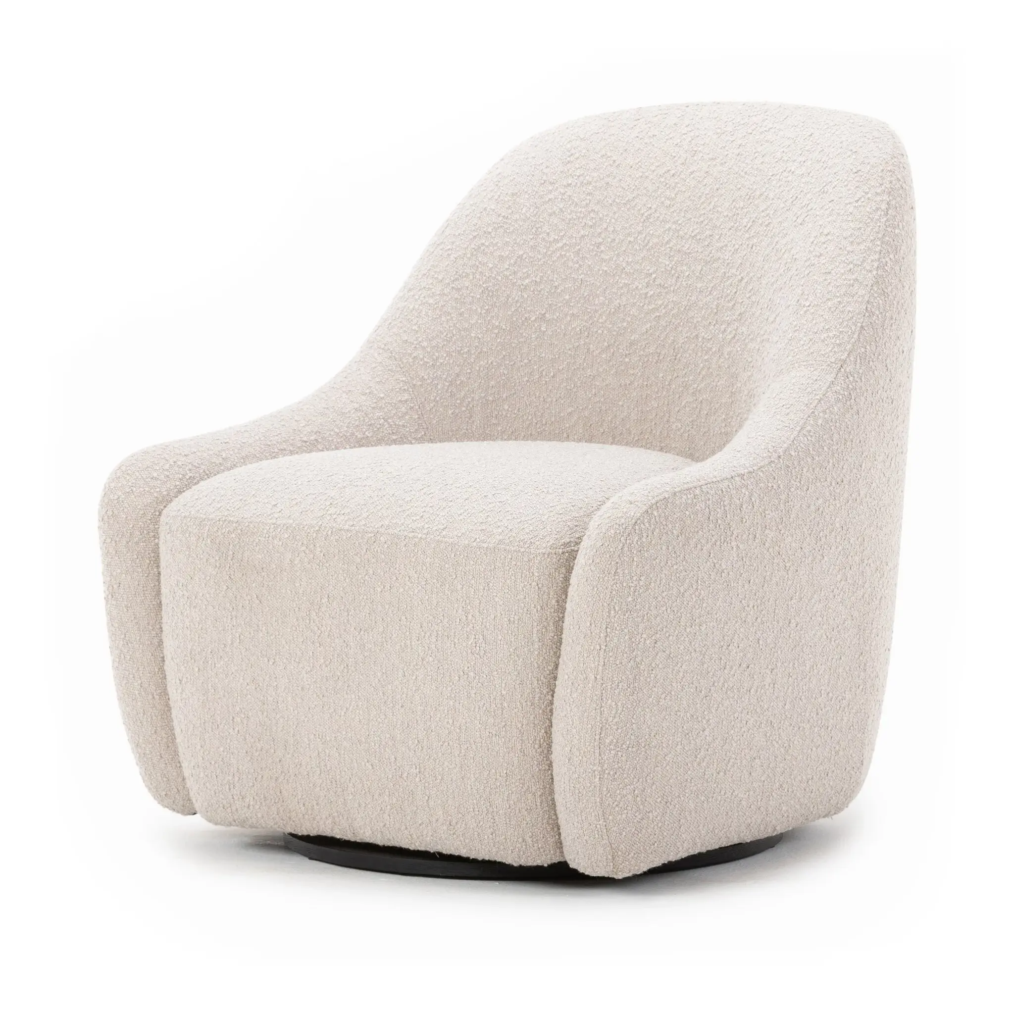 Lenin Light Beige Fabric Swivel Accent Chair Lenin Light Beige Fabric Swivel Accent Chair