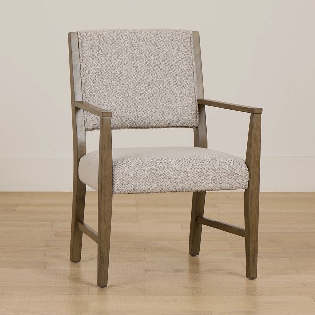 Vance Light Tone Upholstered Arm Chair
