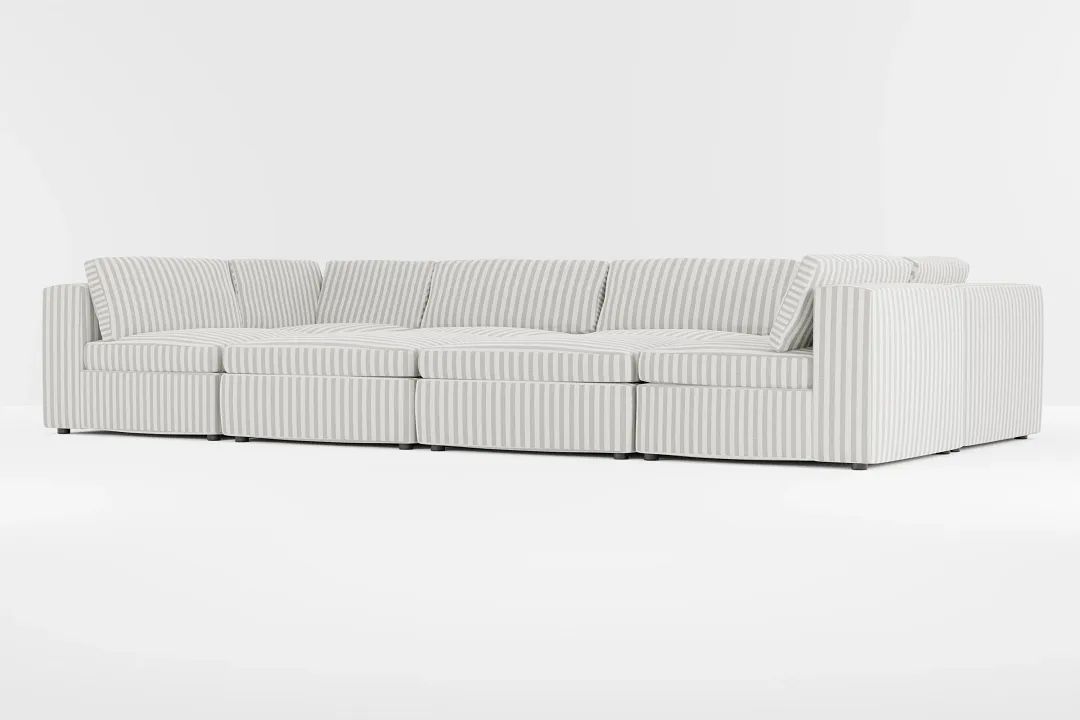 Destin Sea Lane Dark Gray Fabric 8-piece Pit Sectional