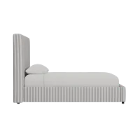 Grayton Sea Lane Light Gray 54" Upholstered Platform Bed