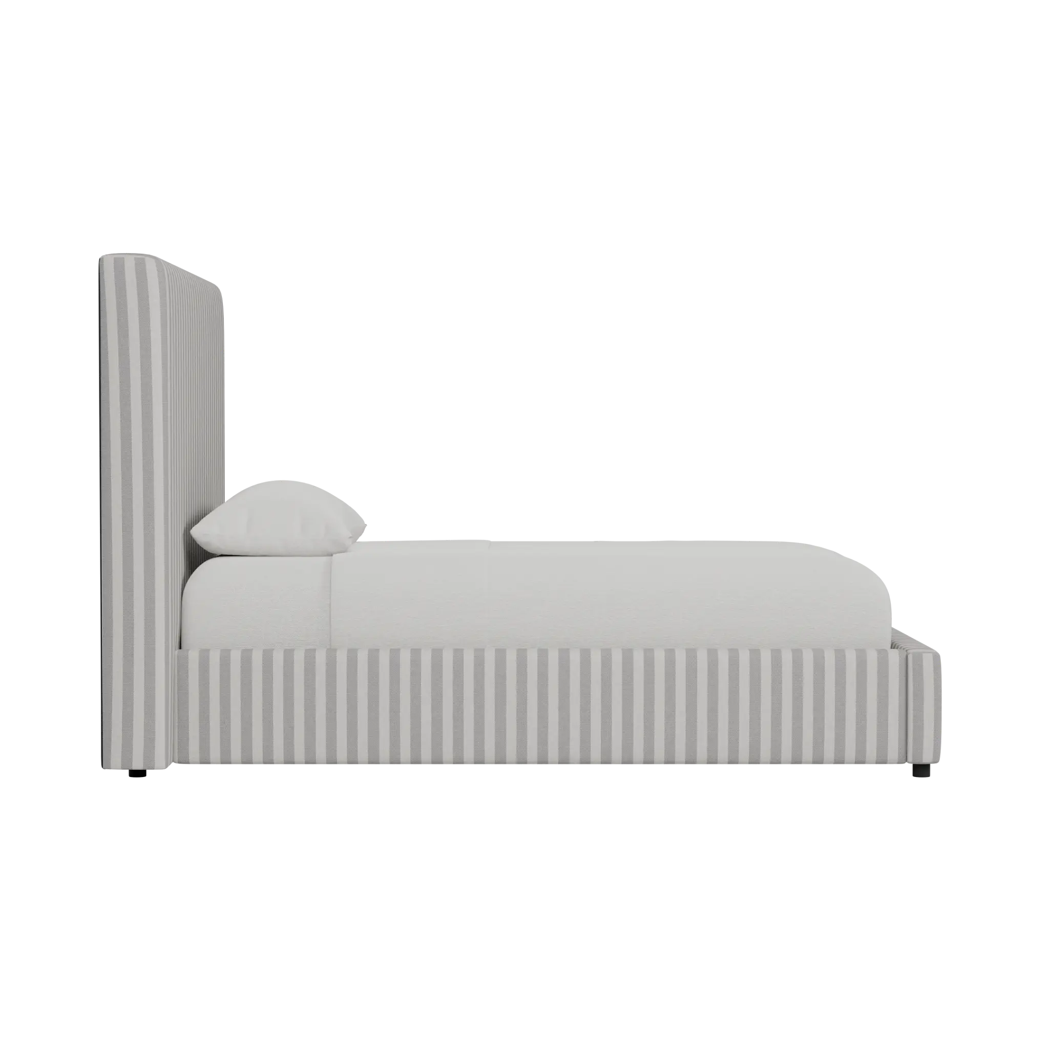 Grayton Sea Lane Light Gray 54" Upholstered Platform Bed Grayton Sea Lane Light Gray 54" Upholstered Platform Bed